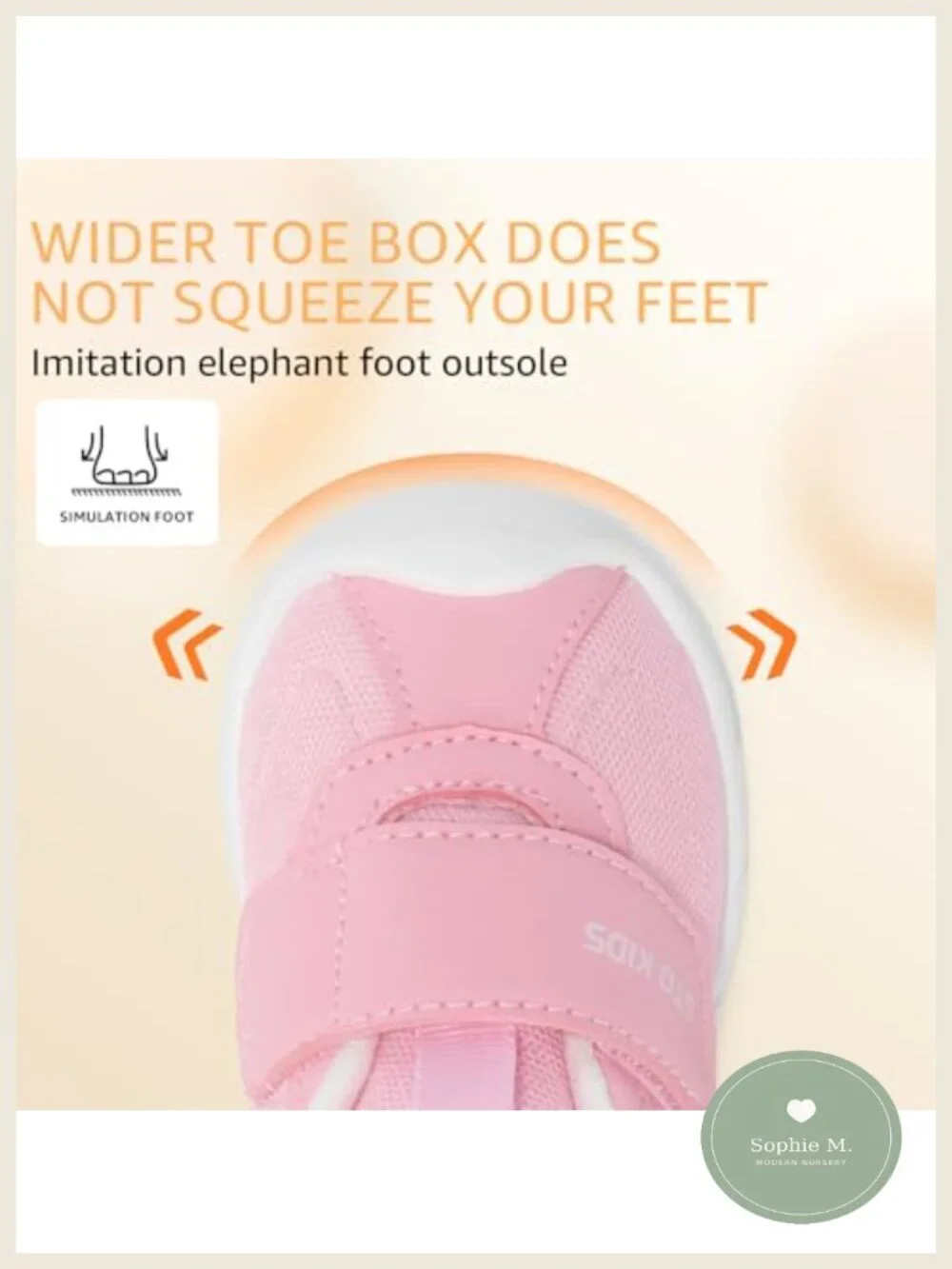 Toddler First Walker Sneakers Wide Toe Box Barefoot Non-Slip Baby Shoes